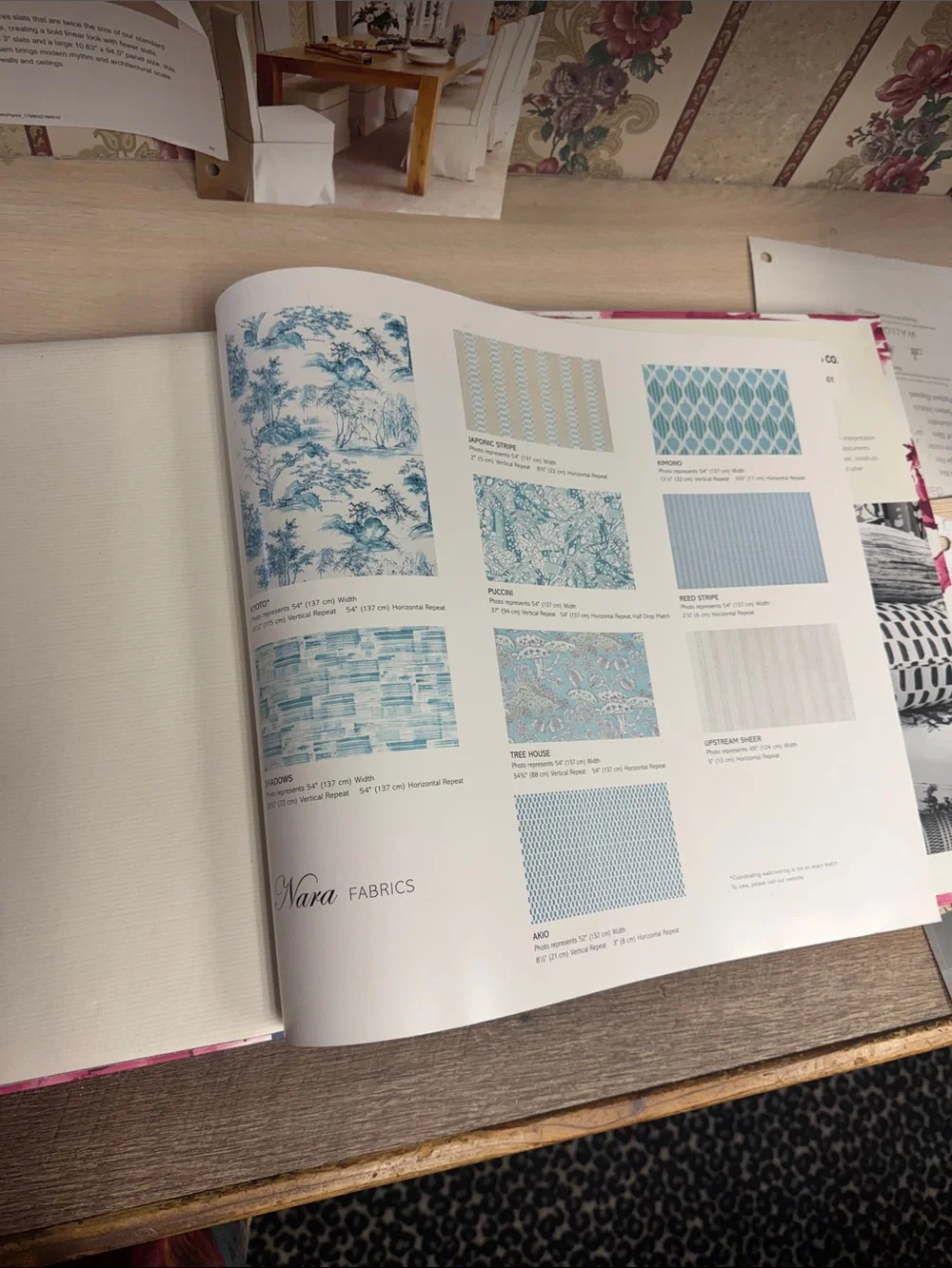 Nara Pink and White Decorative Home Accent Wallpaper Sample Book